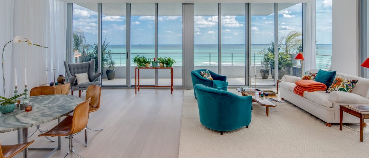 Carlisle Wide Plank Floors. Custom Engineered White Oak in Beachfront Condo.