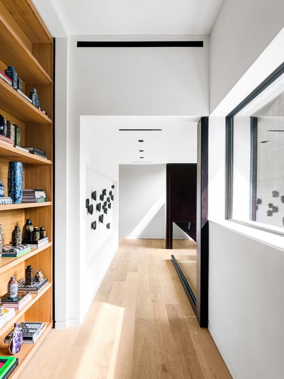 Carlisle Wide Plank Floors. Custom White Oak Hardwood Flooring in a Minimalist Dallas Residence.