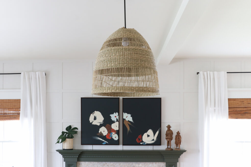 DIY Woven Pendant Light Without Electricity-Torared Ikea Hack