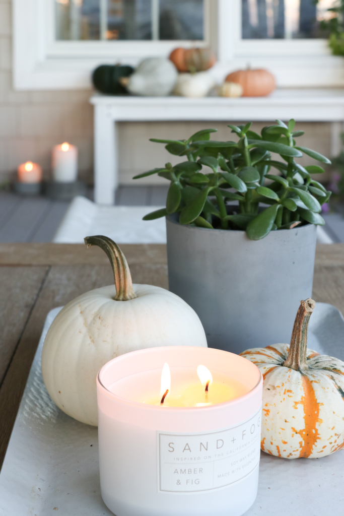 Cozy fall farmhouse porch. Seasons of Home Cozy Fall Tour 