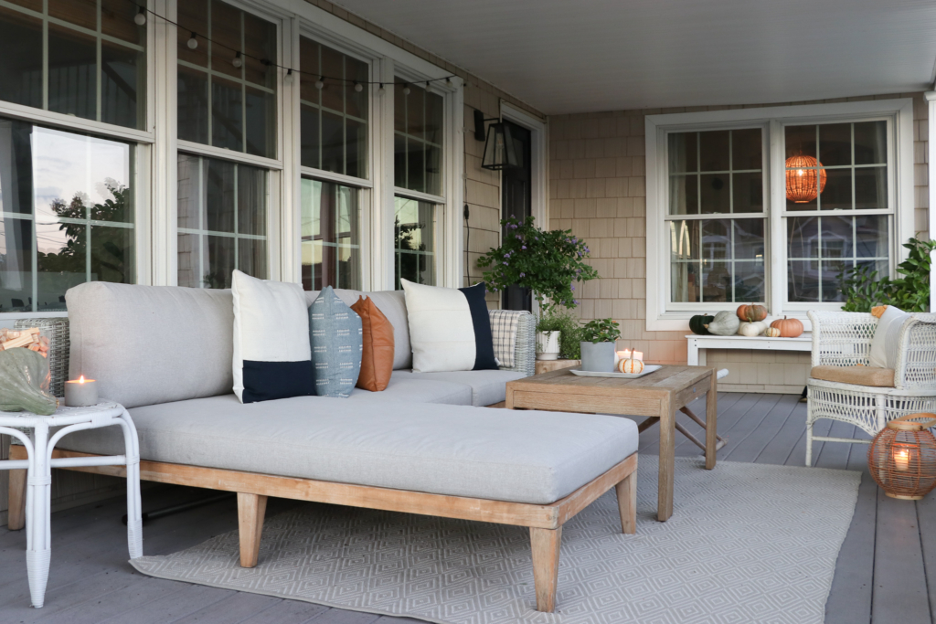 Cozy Fall Porch by Candlelight