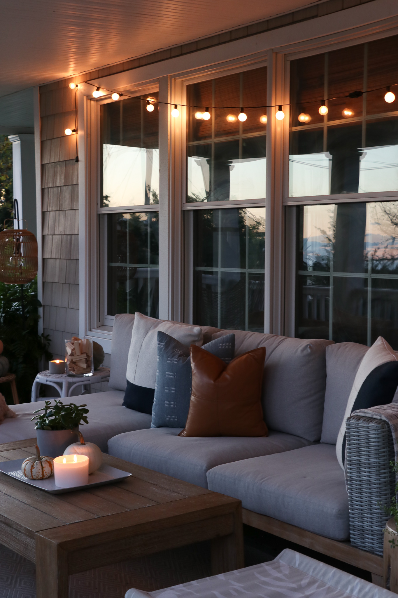 Cozy Fall Porch by Candlelight + Taking Time To Breathe