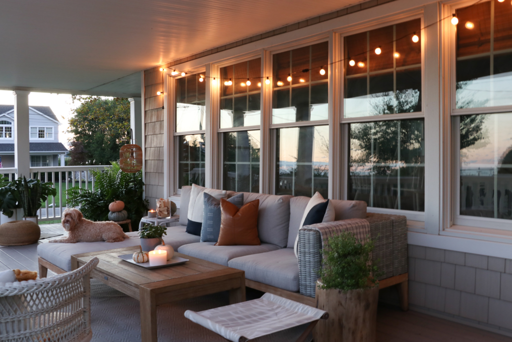 Cozy Fall Porch by Candlelight