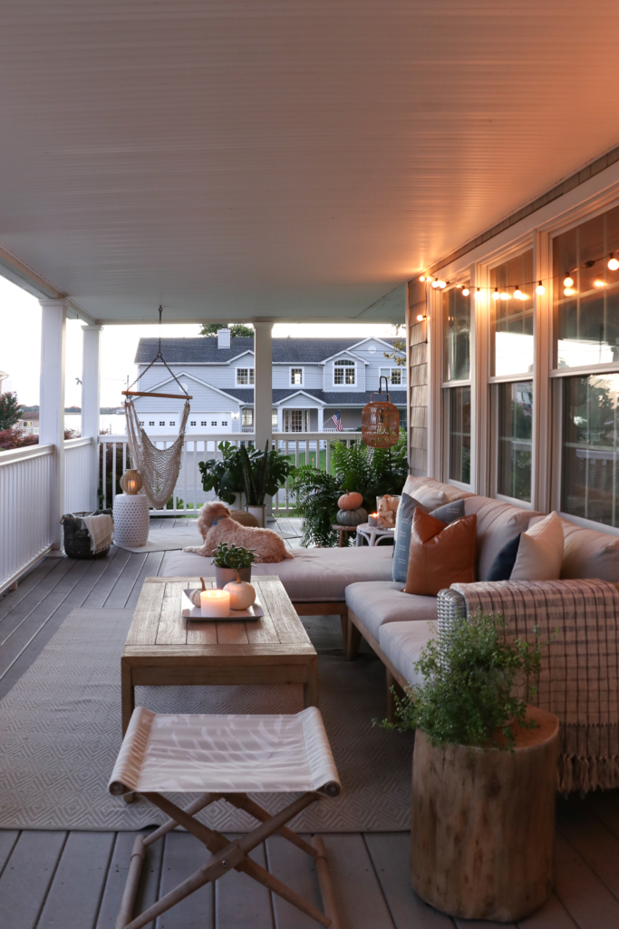 Cozy Fall Porch by Candlelight