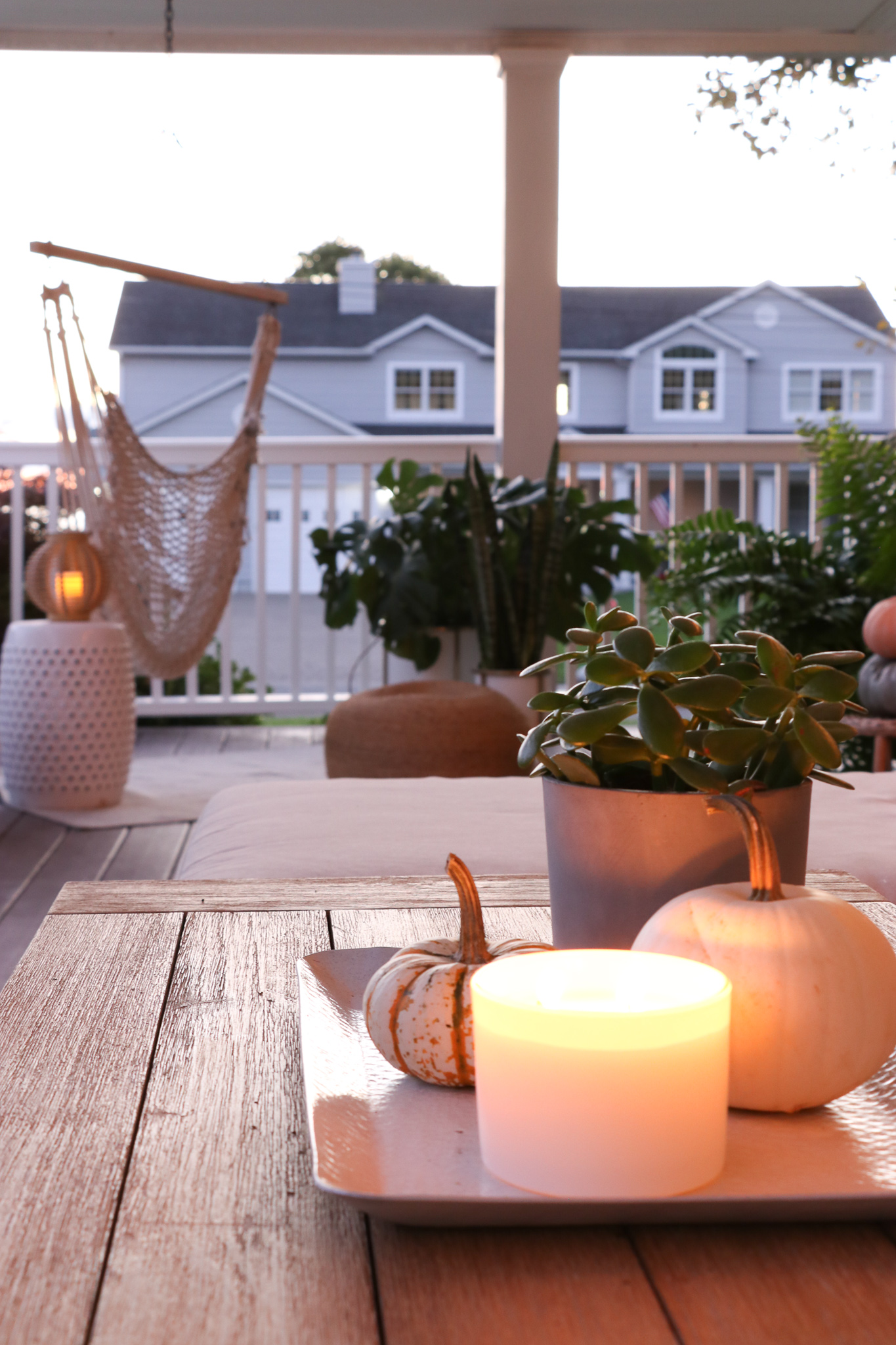 Cozy Fall Porch by Candlelight + Taking Time To Breathe