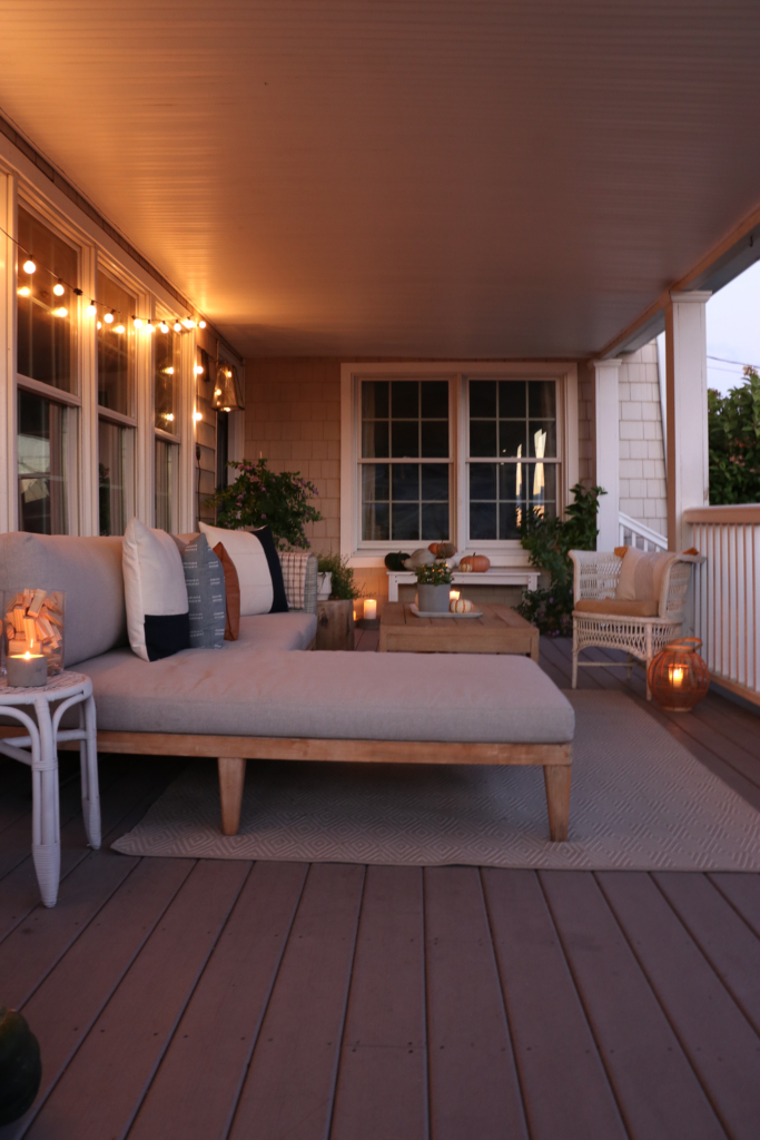 Cozy Fall Porch by Candlelight