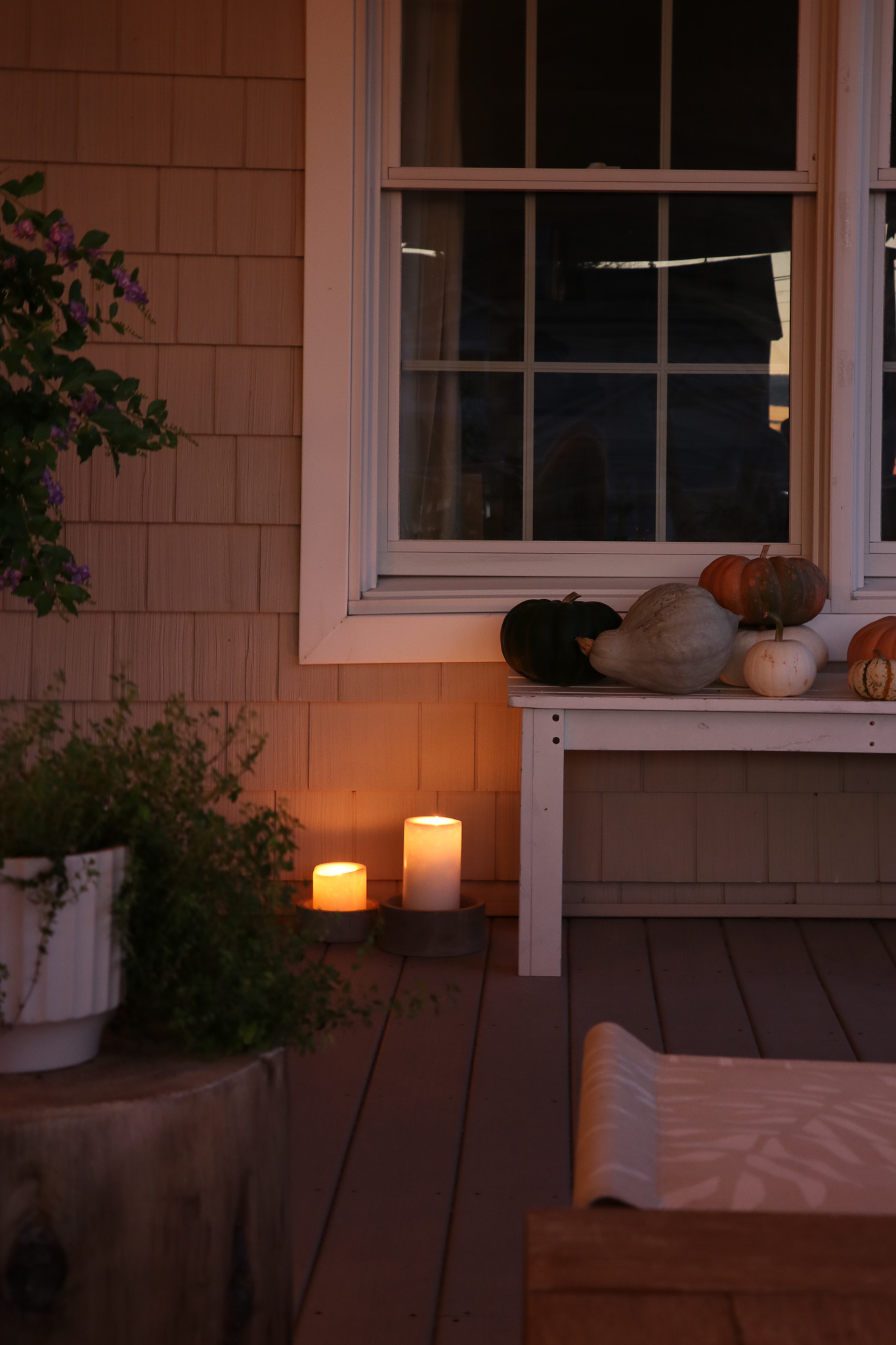 Cozy Fall Porch by Candlelight + Taking Time To Breathe