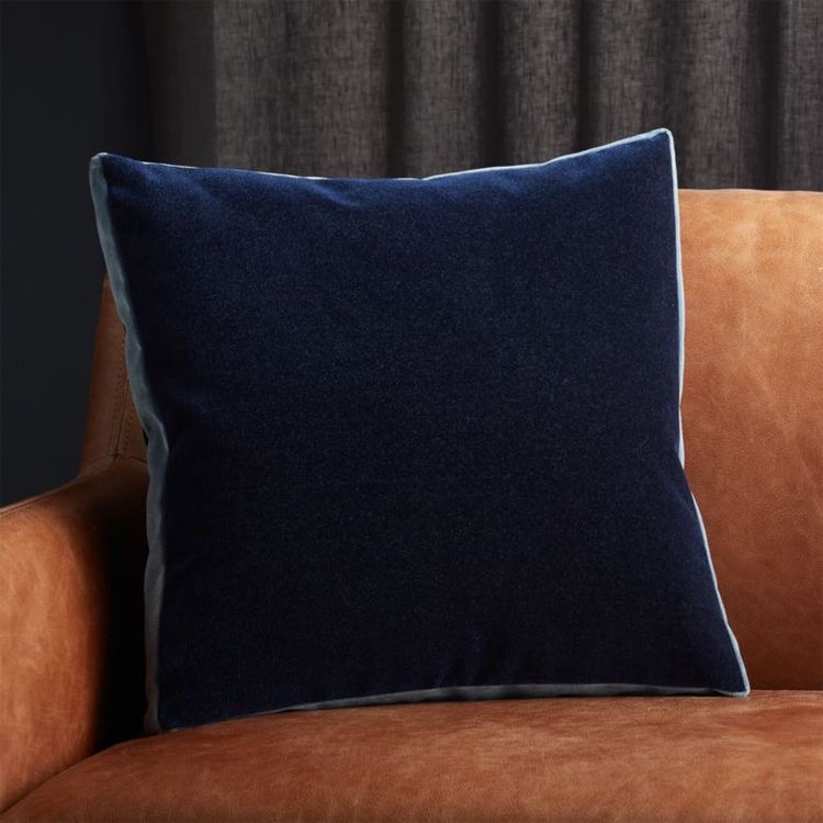 CB2 Velvet Pillow. Aspen Holiday-This Year's Christmas Concept.