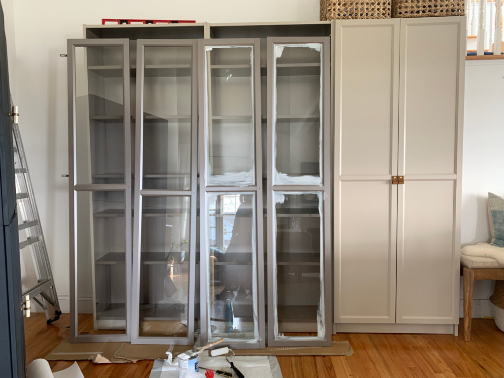 Billy Bookcase Hack-Arched European Inspired Cabinet With Fluted Doors