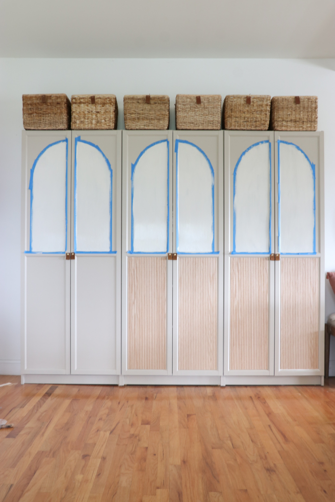 Billy Bookcase Hack-Arched European Inspired Cabinet With Fluted Doors