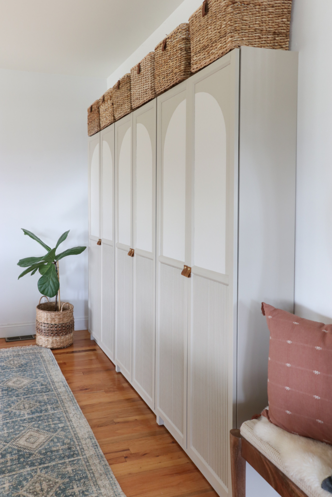 Billy Bookcase Hack-Arched European Inspired Cabinet With Fluted Doors