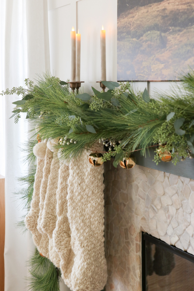 Aspen Inspired Christmas Mantle & Why It's My Favorite. How I took my husband's old picture of Aspen Mountain and had it printed onto a large canvas.