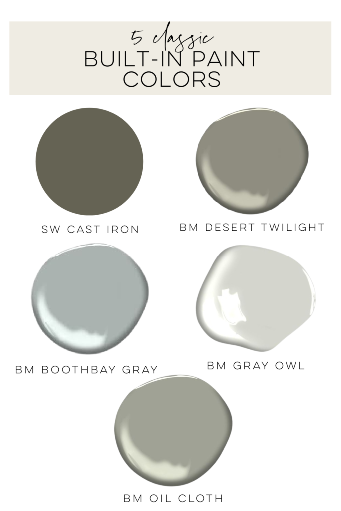 5 classic built-in paint colors