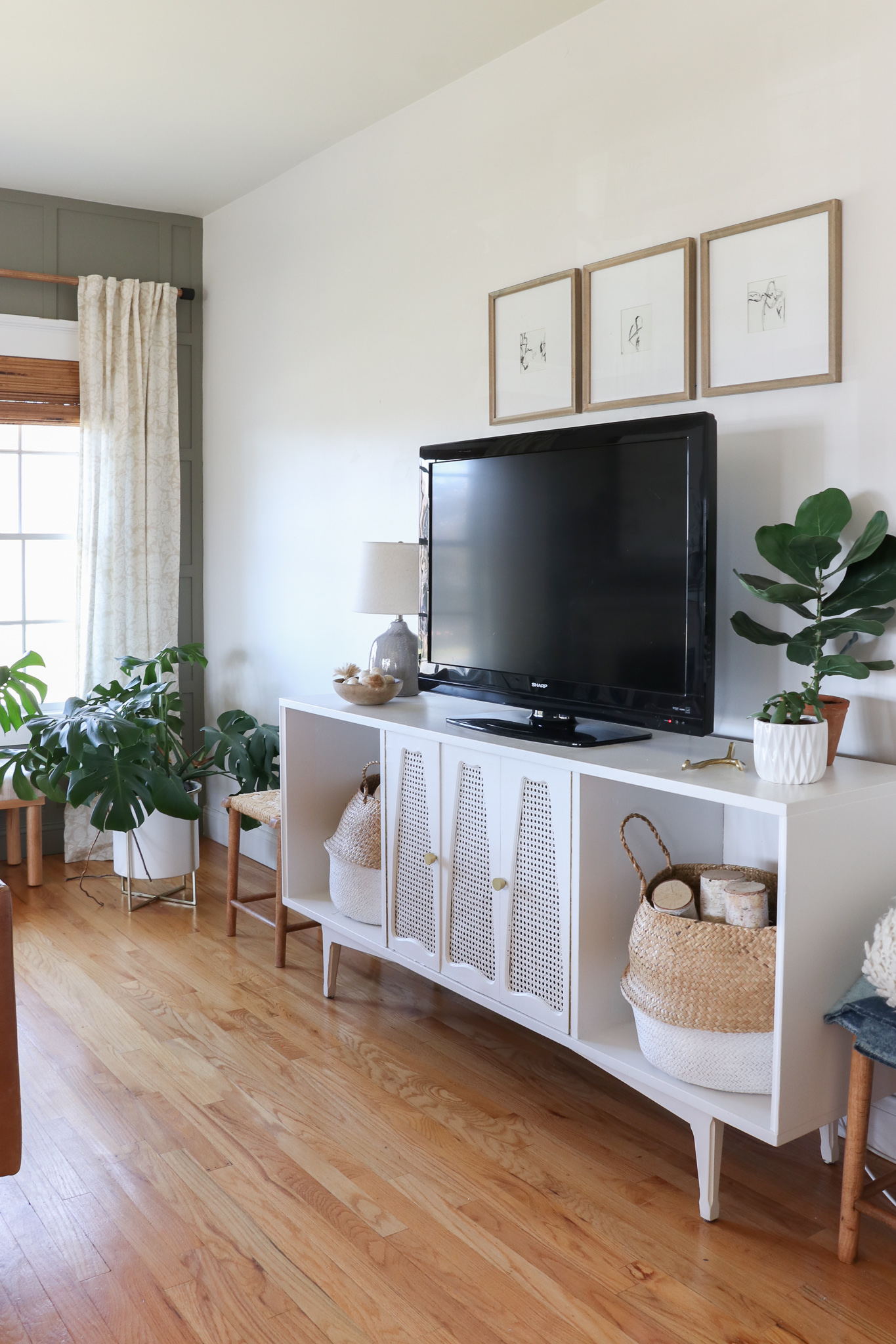 Family Room Reveal-Bridgerton Meets the Long Island Coast. Rug Malta/Natural by Annie Selke. Antionette drapes and pillows by Annie Selke. Paint is Desert Twilight Benjamin Moore.