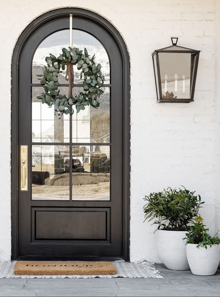 Studio McGee Arched Front Door and Planters