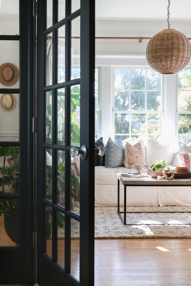 City Farmhouse by Jennifer OBrien. Black French Doors.