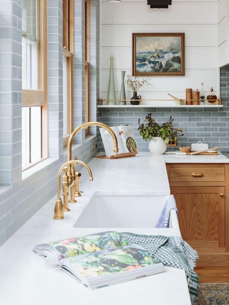 Emily Henderson Ocean Blue Kitchen Tile. 10 Livable Interior Design Trends for 2023.