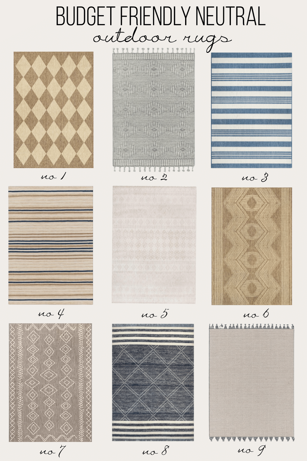 Best Priced Neutral Outdoor Rugs of the Season