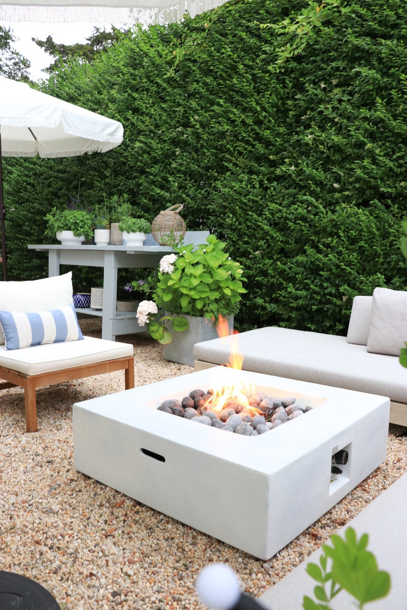 Amazon outdoor favorites. Budget friendly pea gravel patio. City Farmhouse by Jennifer O'Brien