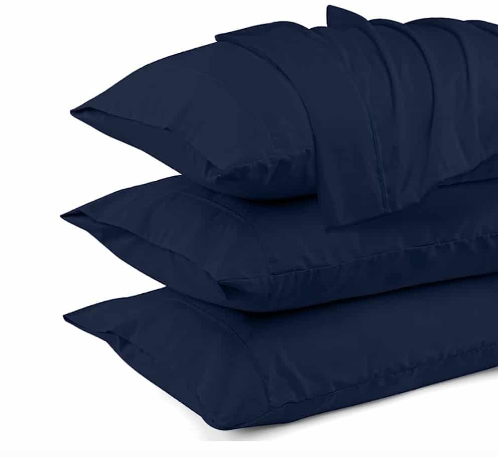 Dorm Essentials-Everything Your College Student Will Need. Navy Pillow Case.