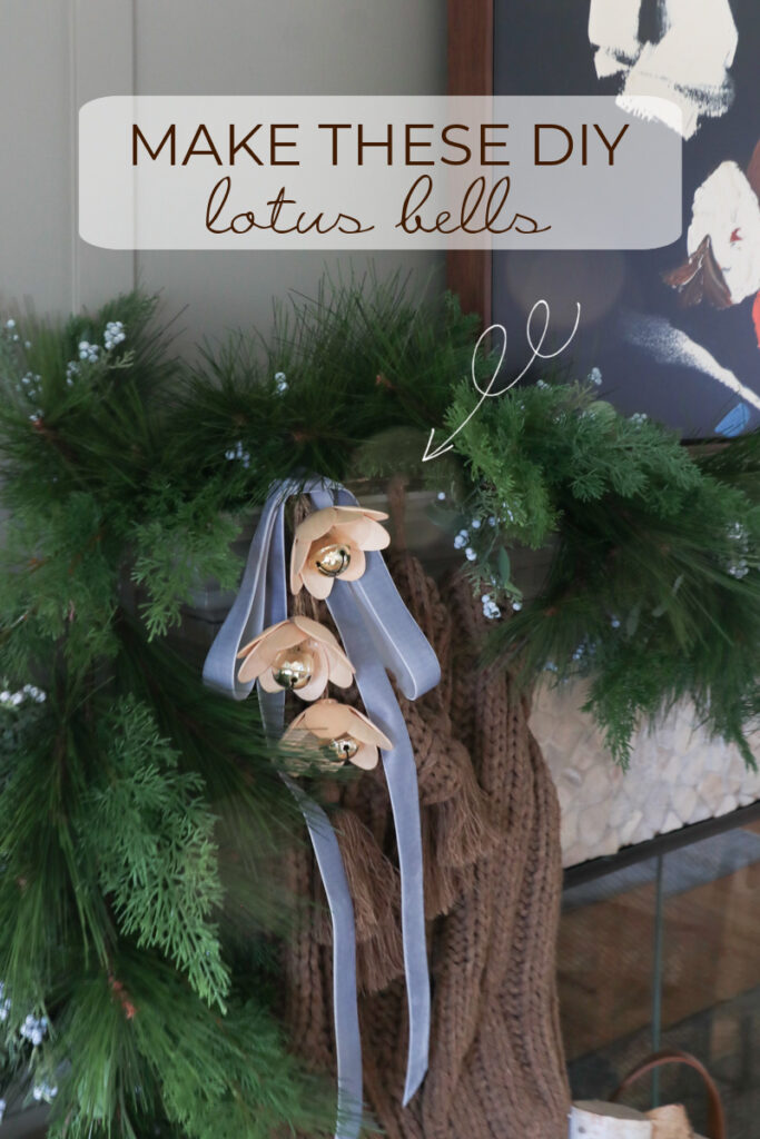DIY Christmas bells for your mantel, wreath, staircase, or tree. These Lotus bells will be the most original bells of the season. 