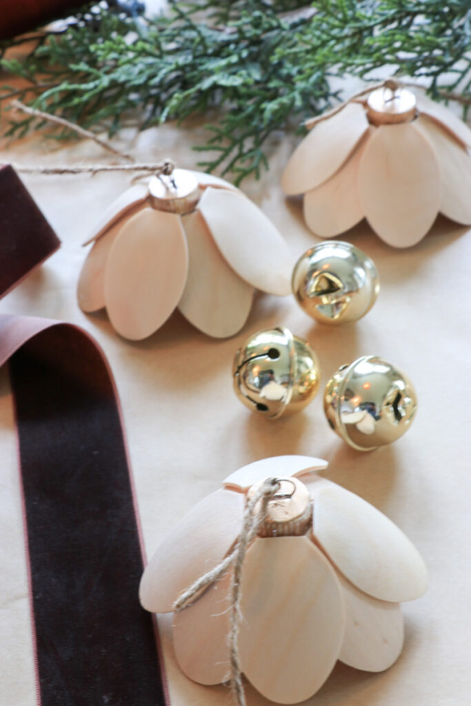 DIY Christmas bells for your mantel, wreath, staircase, or tree. These Lotus bells will be the most original bells of the season. 