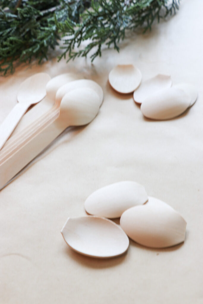 DIY Christmas bells for your mantel, wreath, staircase, or tree. You'll need 8 wooden spoons per bell.