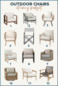 12 Stylish Outdoor Chairs at Every Budget. Target, Walmart, World Market. City Farmhouse by Jennifer O'Brien