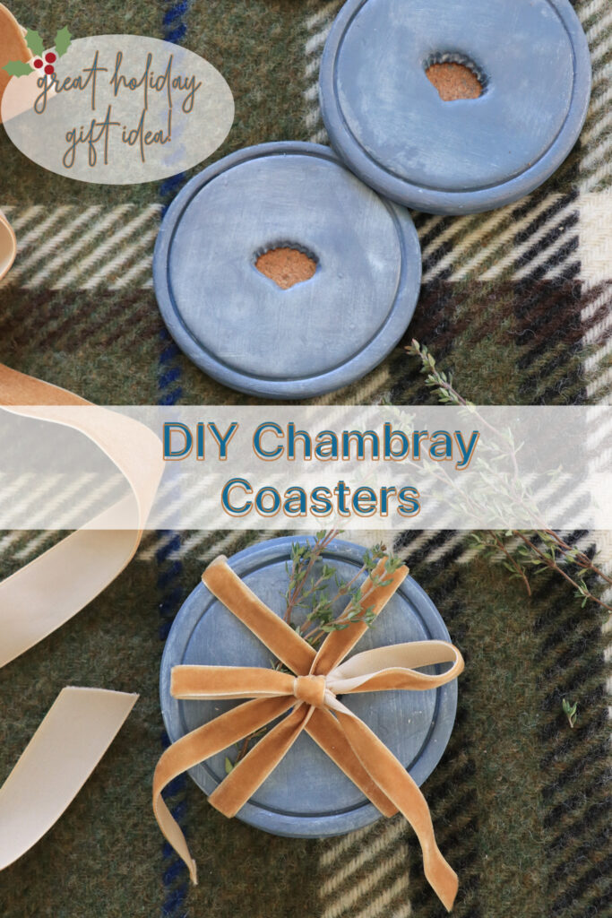 make this, chambray coastal clay coasters. great holiday gift idea.
