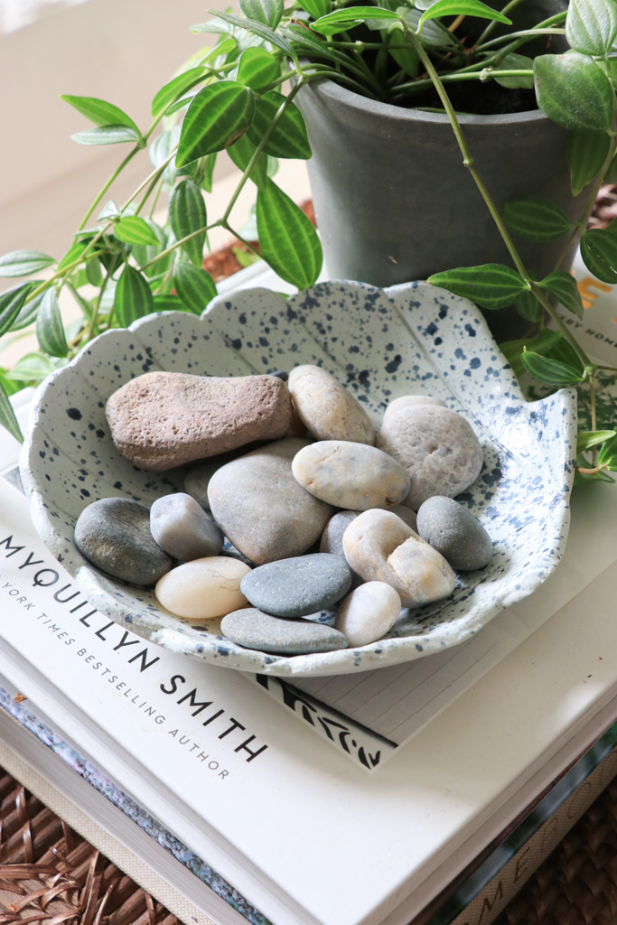 diy speckled shell bowls 