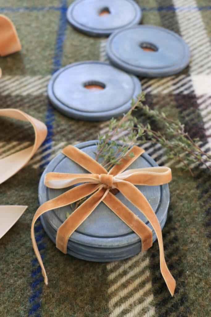 chambray coastal clay coasters make great holiday gifts!