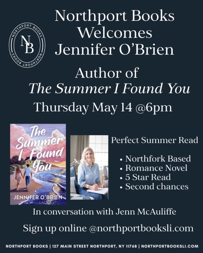 The Summer I Found You is Going on Tour! Northport Books May 14th
