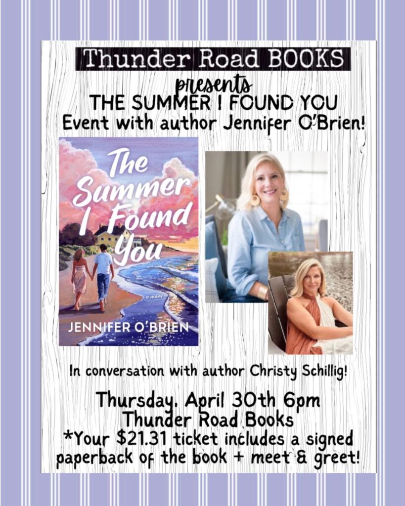 The Summer I Found You is Going on Tour! Thunder Road Books April 30th