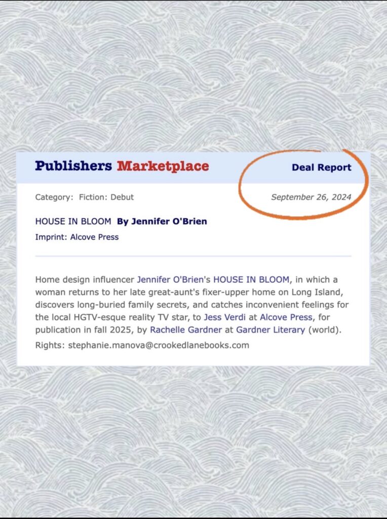 Book News! I sold my second book. Summer in a Bottle will be out March 2027